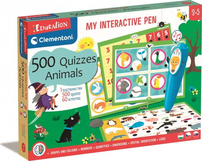 Clementoni Gioco Educativo: La Mia Penna Interattiva 500 Quiz – Animali