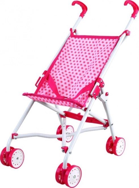 Carrello Passeggino per Bambole Rosa con Stelle