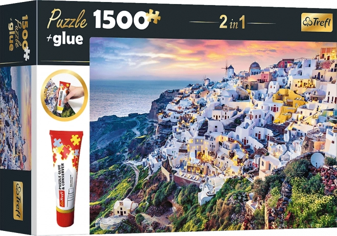 Puzzle Santorini 2 in 1 con Colla