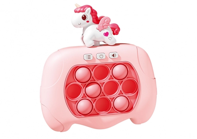 Gioco sensoriale Pop It unicorno rosa luminoso e sonoro