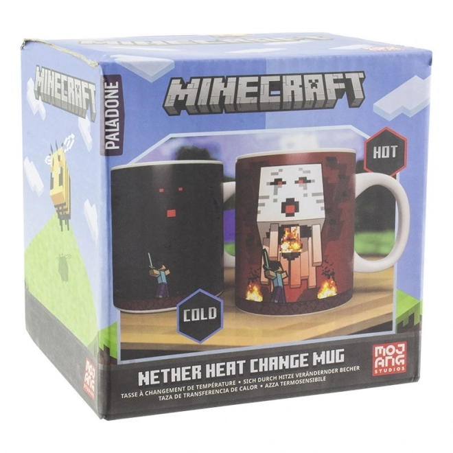 Tazza che cambia con motivo Minecraft Nether