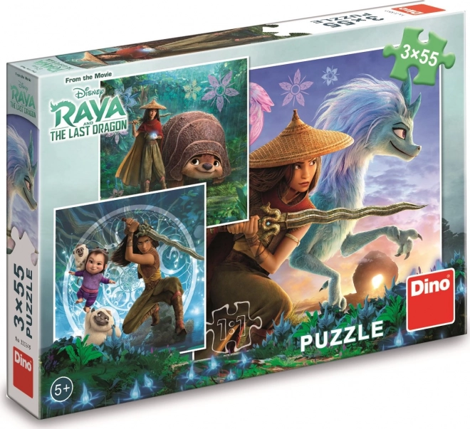 Puzzle DINO Raya e amiche 3x55 pezzi