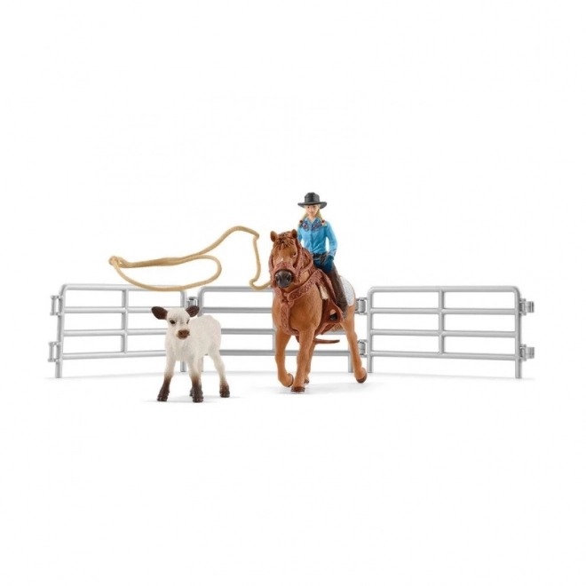 Set figure Cowboy e Cattura con Lazo Farm World