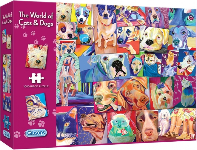 Puzzle mondo gatti e cani 1000 pezzi