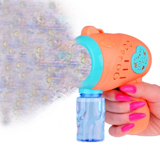 Pistola colorata per bolle di sapone per bambini