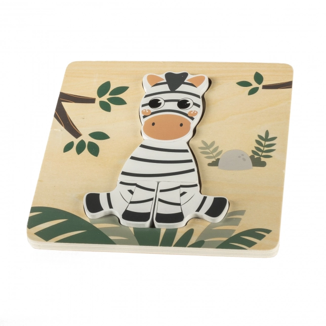 Puzzle in legno piccolo, Zebra