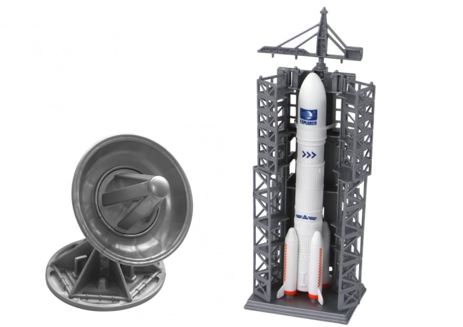 Missione spaziale set razzo astronauta