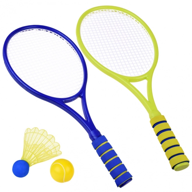 Set badminton tennis con palla e volano in schiuma