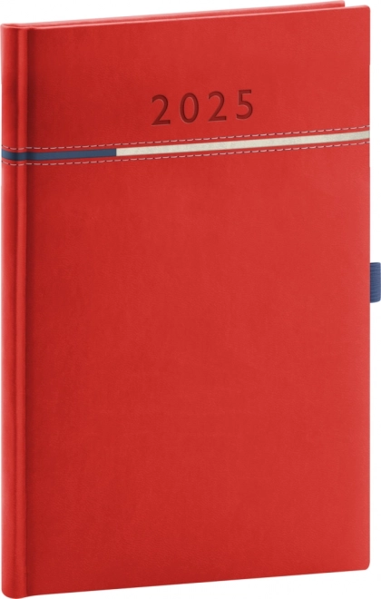 Agenda settimanale Tomy 2025 rosso-blu