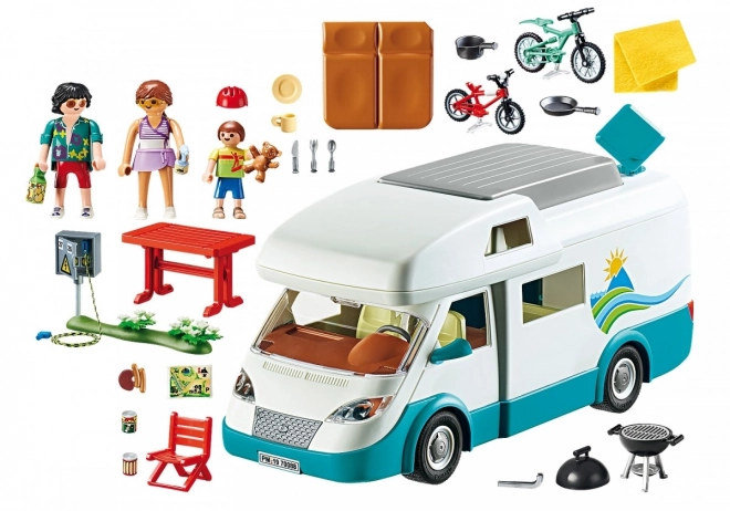 Set Figure Playmobil Auto da Campeggio