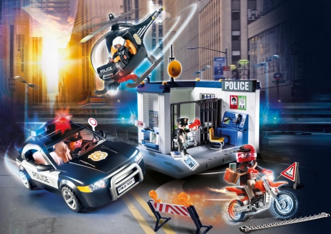 Set Polizia City Action con Auto ed Elicottero