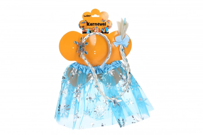 Set carnevale - Principessa con Gonna Blu e Cerchietto