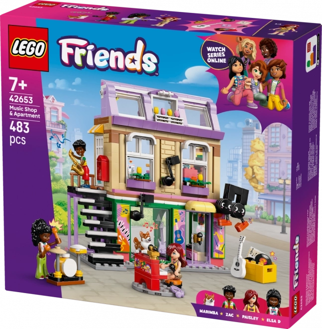 LEGO Friends negozio di strumenti musicali e appartamento