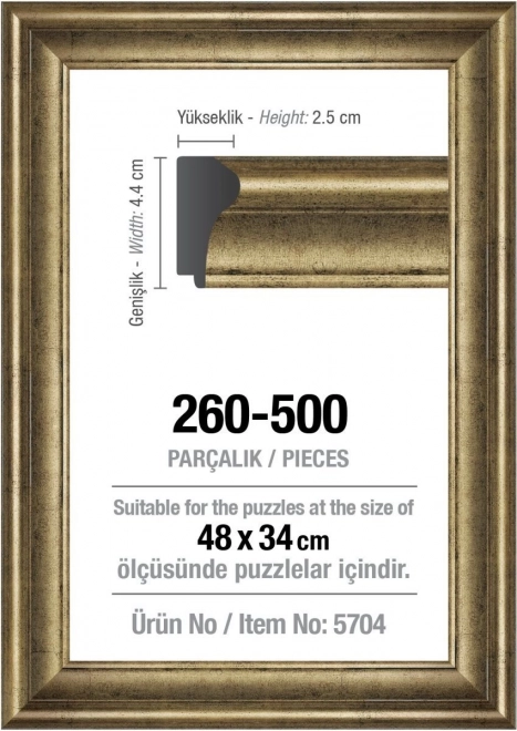 Cornice per puzzle 48x34cm argento