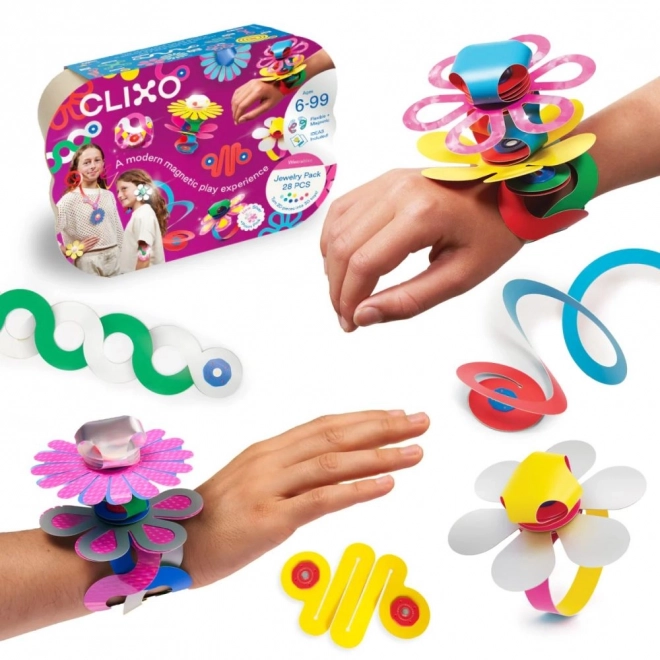 Clixo Jewelry Pack Set creativo di blocchi per la creazione di gioielli - 28 pz