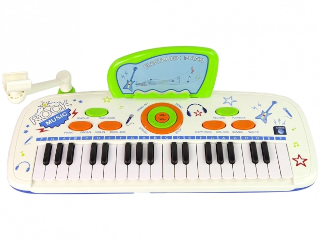 Pianoforte Elettrico per Bambini con USB e MP3 Blu