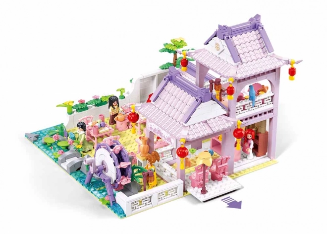 Set da costruzione tea house con giardino decorativo Sluban Girls Dream