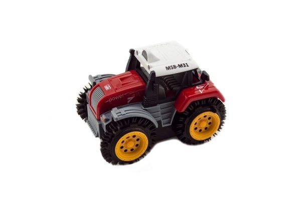 Trattore ribaltabile plastica 10cm colori assortiti a batteria