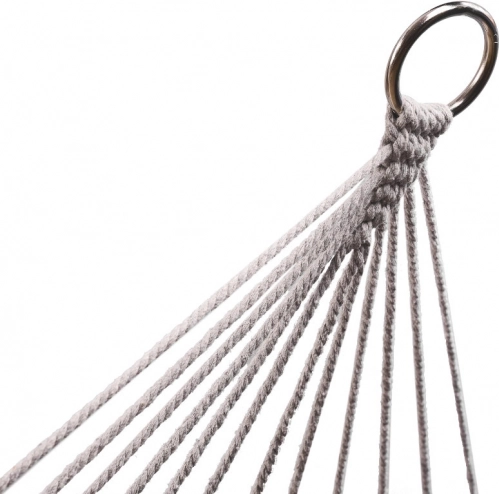 Amaca da giardino Boho con frange grigia 200 cm