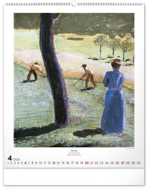 Calendario da parete Impressionismo 2025