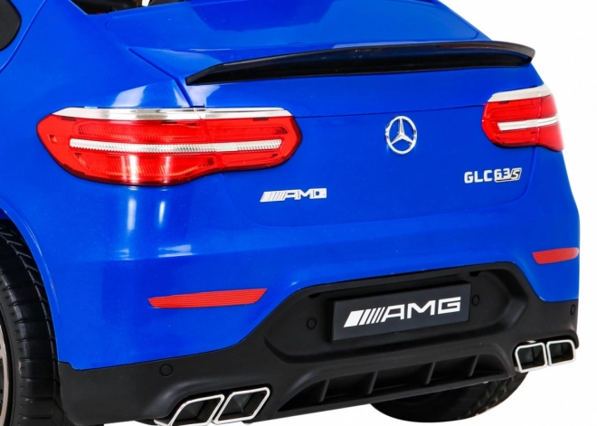 Mercedes Benz GLC63S per bambini Blu + telecomando + trazione 4x4 + MP3 LED + EVA + partenza lenta