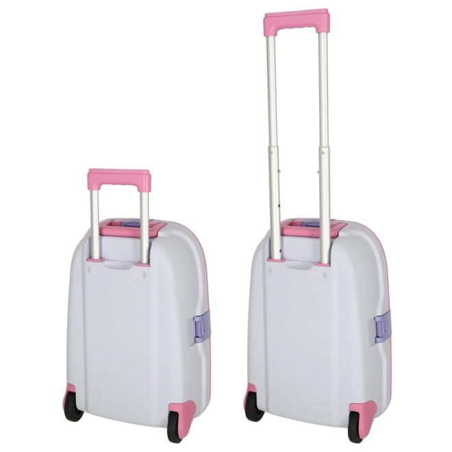 Valigia da viaggio per bambini con ruote LED rosa – Rosa