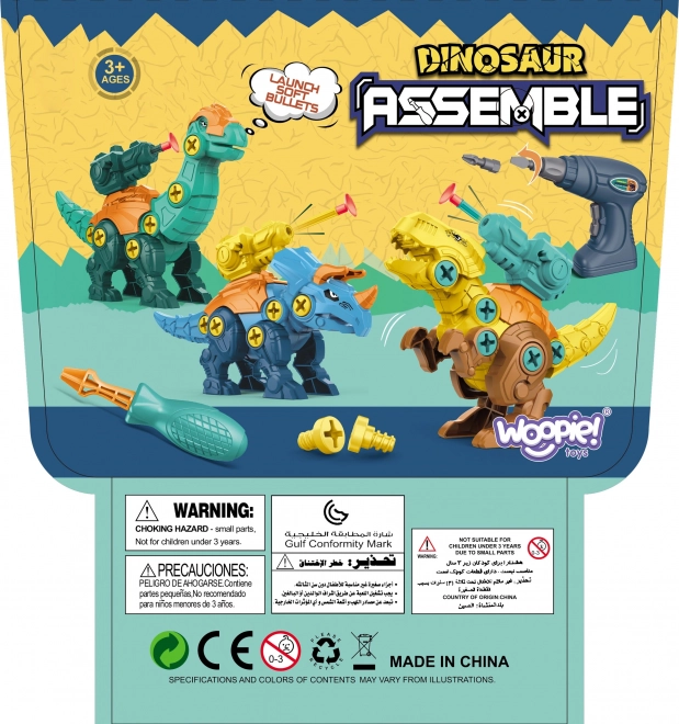 Set costruttivo di dinosauri da assemblare Woopie