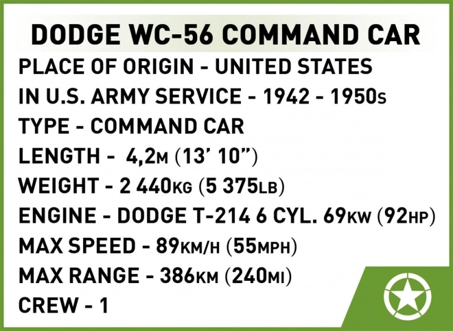 Auto di Comando Dodge WC-56 in Mattoncini