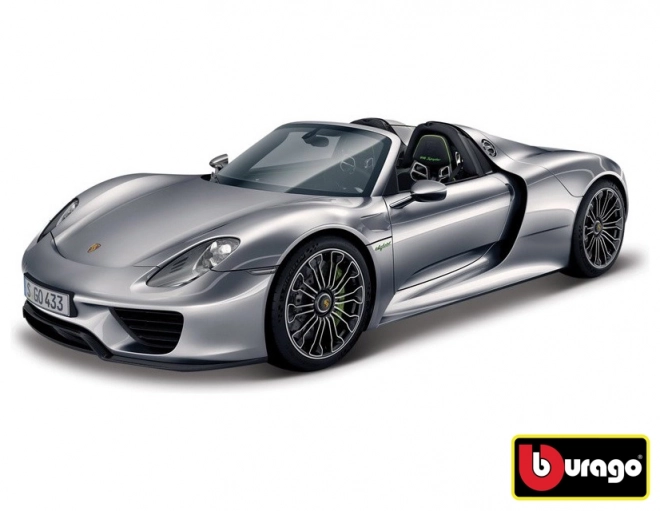 Modellino Bburago Porsche 918 Spyder Grigio Metallizzato