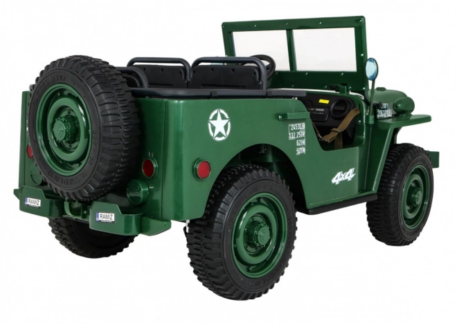 Veicolo da campo retro militare per bambini 4x4