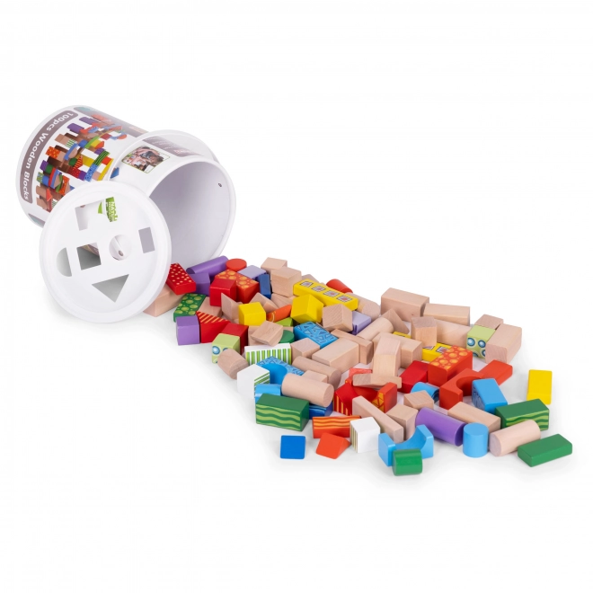 Blocchi in legno per bambini 100 pezzi ECOTOYS