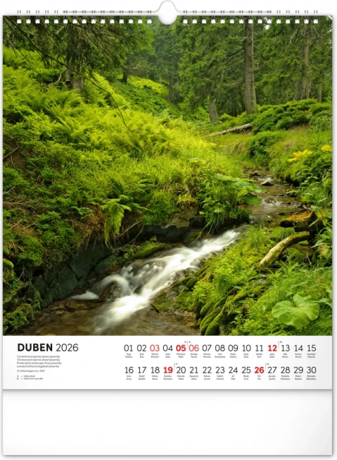 Calendario da parete Passeggiate nel paesaggio moravo 2026