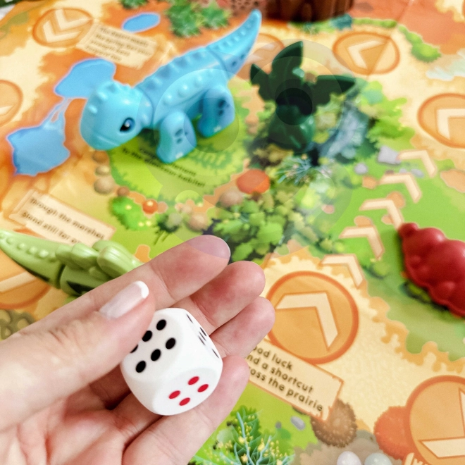 gioco da costruzione 2 in 1 dinosauri con gioco da tavolo