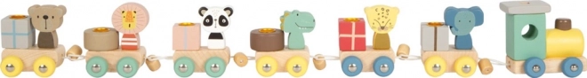 Trenino di compleanno in legno con animali di Small Foot