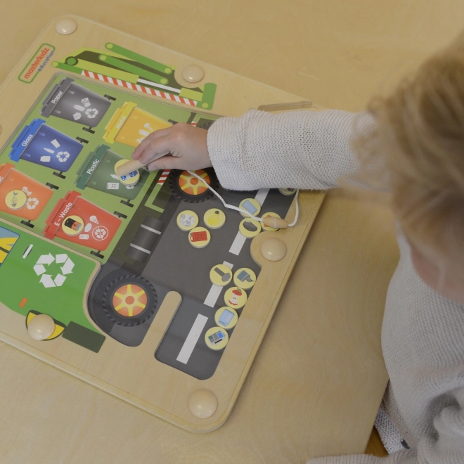 Tabella Magnetica Masterkidz Classificazione dei Rifiuti Camion da Riciclaggio Montessori
