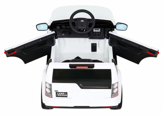 Land Rover Discovery Auto elettrico per bambini bianco + telecomando + ruote EVA + avvio lento + radio MP3