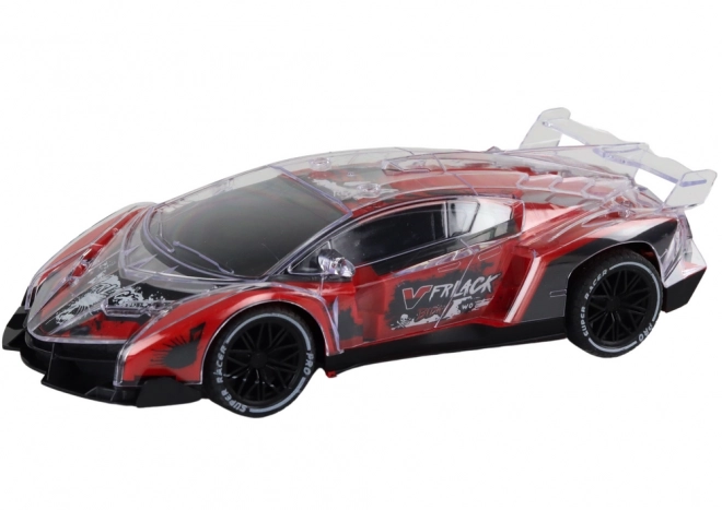 Auto sportiva telecomandata RC con luci rosse