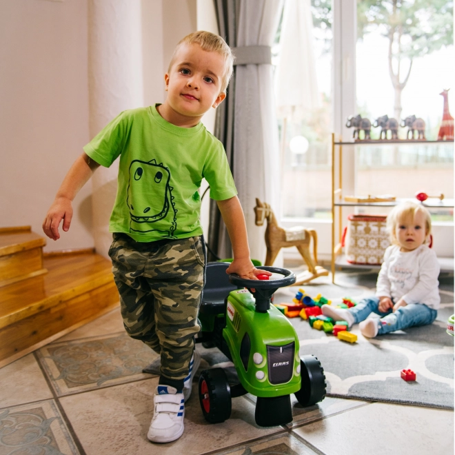 Odrážedlo Baby Claas con rimorchio e attrezzi
