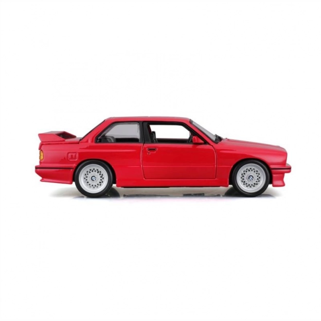 Bburago modello BMW M3 1988 rosso scala 1:24