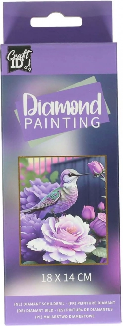 Pittura Diamantata Uccellino 14x18 cm di Craft ID