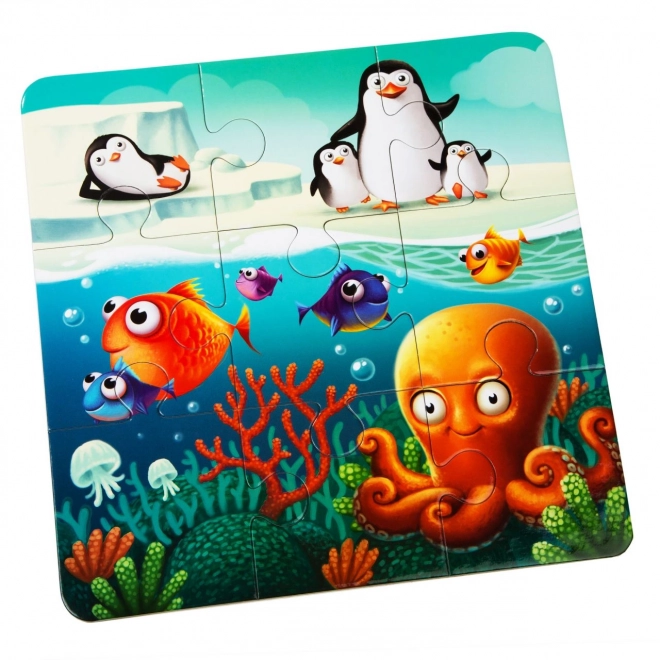 Animali Preferiti 3 in 1 - Puzzle Per Bambini