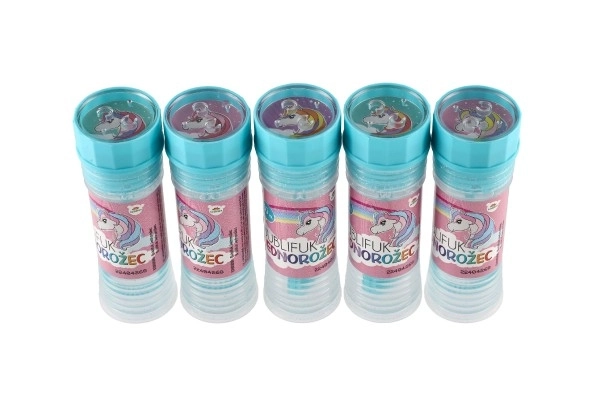 Bolle di sapone unicorno 11 cm con puzzle