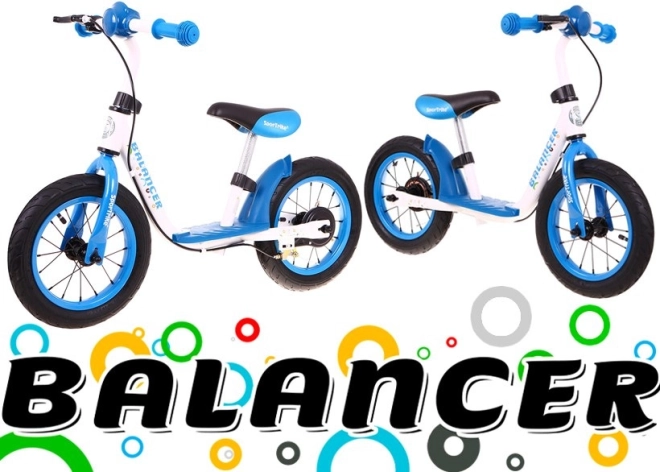 Bicicletta Senza Pedali SporTrike Balancer per Bambini Bianca – blu