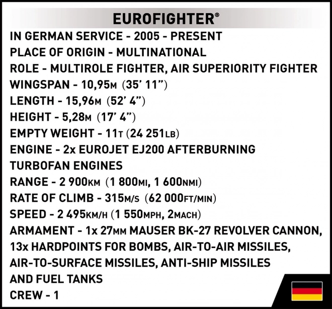 Eurofighter Typhoon Germania COBI 1:48