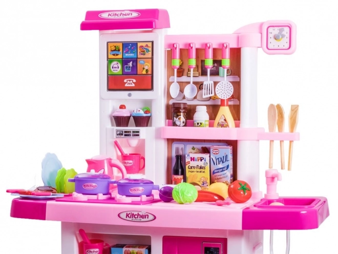 Cucina interattiva per bambini con frigorifero – rosa