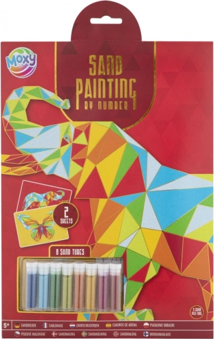 Set creativo Pittura con sabbia secondo i numeri