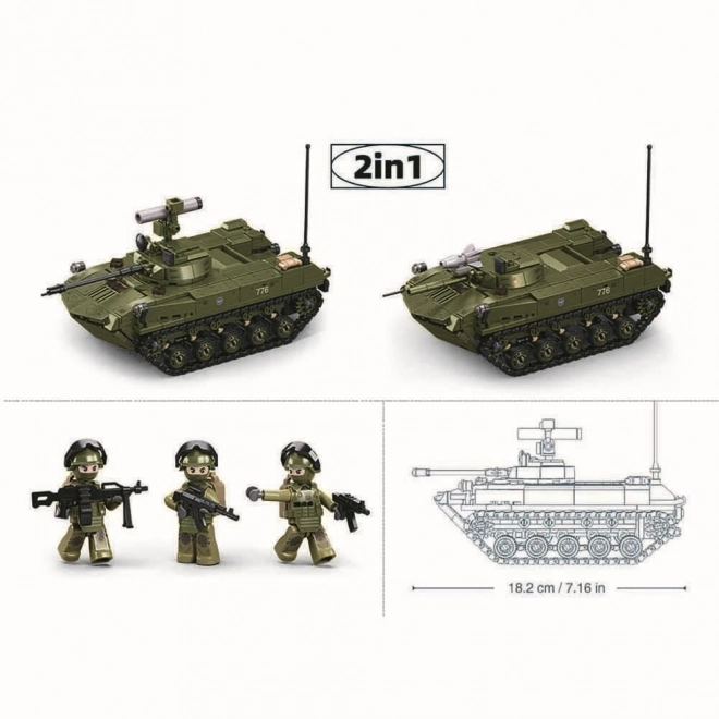 Sluban mattoncini modellismo tank BMD-2S in scala 1:35