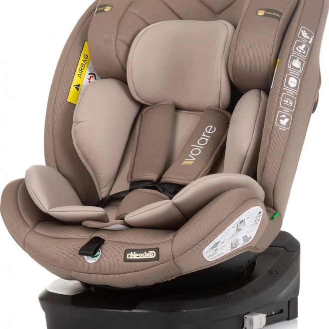 Seggiolino auto Chipolino Volare i-Size 40–150 cm con ISOFIX e base girevole a 360° Macadamia