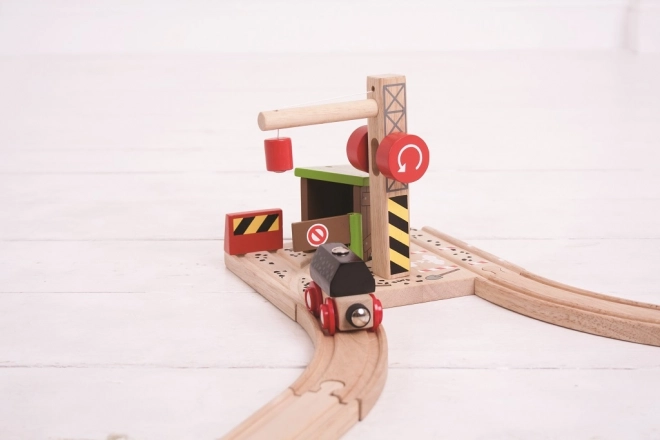 Miniera di carbone con gru Bigjigs Rail