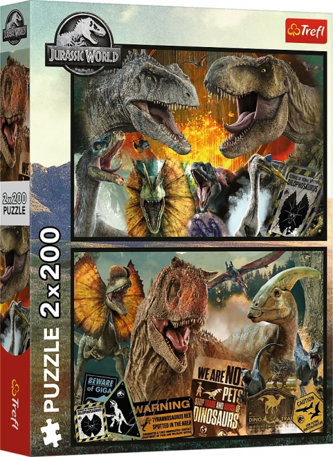 Puzzle 200 pezzi Mondo preistorico Jurassic Park